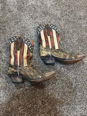 Dan Post Liberty Flag Leather Western Cowboy Boots DP3586